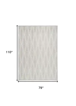 7' X 9' Gray Geometric Area Rug