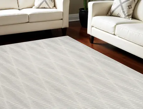 7' X 9' Gray Geometric Area Rug
