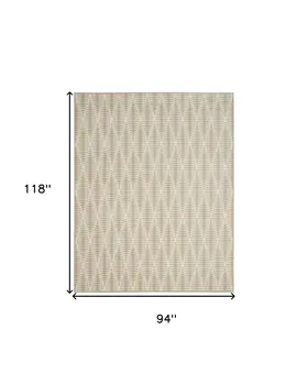 8' X 10' Beige Geometric Area Rug