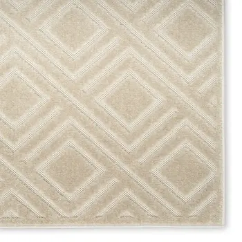 8' X 10' Beige Geometric Area Rug