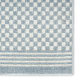 8' X 10' Blue Geometric Area Rug