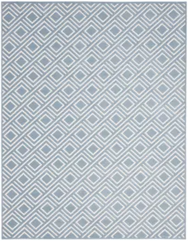 8' X 10' Blue Geometric Area Rug