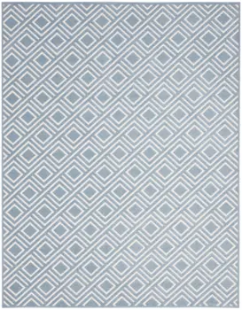8' X 10' Blue Geometric Area Rug