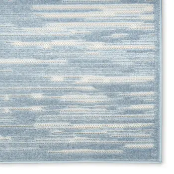 8' X 10' Blue Geometric Area Rug