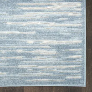 8' X 10' Blue Geometric Area Rug