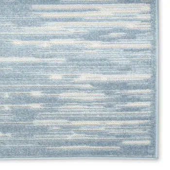 8' X 10' Blue Geometric Area Rug