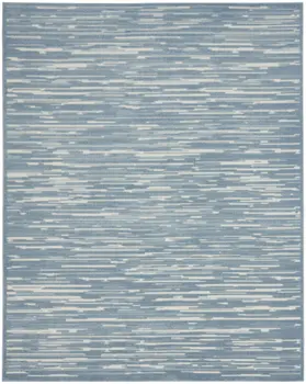 8' X 10' Blue Geometric Area Rug