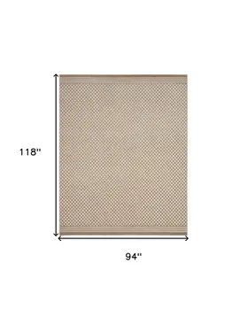 8' X 10' Brown Geometric Area Rug