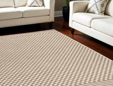 8' X 10' Brown Geometric Area Rug