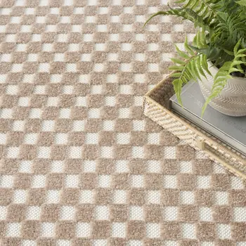 8' X 10' Brown Geometric Area Rug