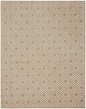 8' X 10' Brown Geometric Area Rug