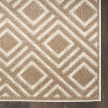 8' X 10' Brown Geometric Area Rug