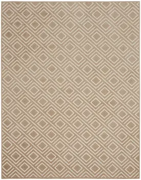 8' X 10' Brown Geometric Area Rug