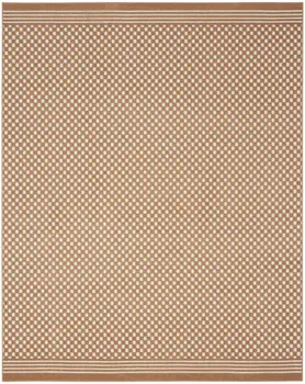8' X 10' Brown Geometric Area Rug