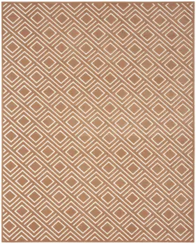 8' X 10' Brown Geometric Area Rug