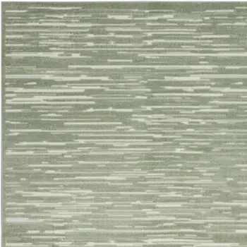 8' X 10' Green Geometric Area Rug