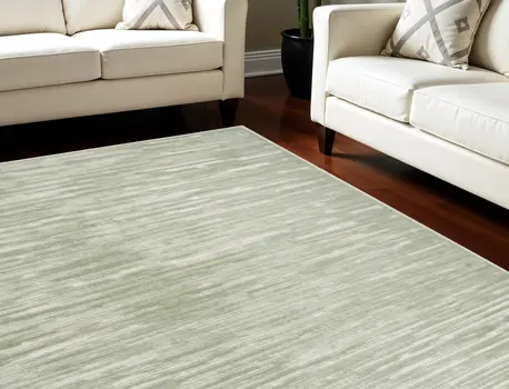 8' X 10' Green Geometric Area Rug