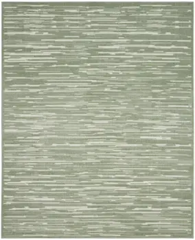 8' X 10' Green Geometric Area Rug