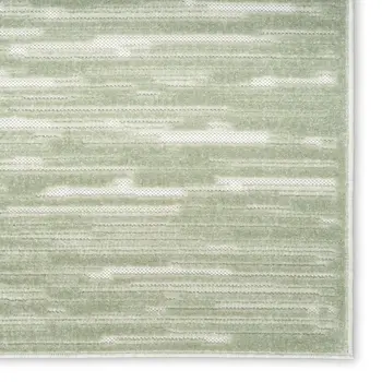 8' X 10' Green Geometric Area Rug