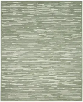 8' X 10' Green Geometric Area Rug