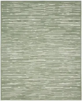 8' X 10' Green Geometric Area Rug