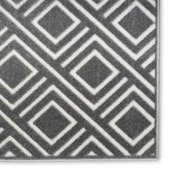 8' X 10' Gray Geometric Area Rug