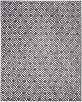 8' X 10' Gray Geometric Area Rug