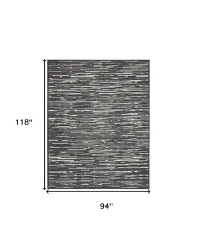 8' X 10' Gray Geometric Area Rug