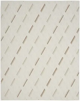 8' X 10' Ivory Geometric Area Rug