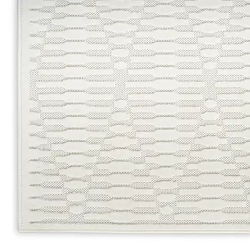 8' X 10' Ivory Geometric Area Rug