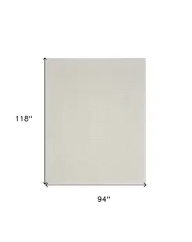 8' X 10' Ivory Geometric Area Rug
