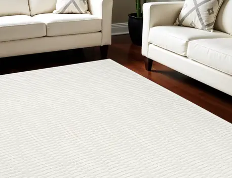 8' X 10' Ivory Geometric Area Rug