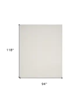 8' X 10' Ivory Geometric Area Rug