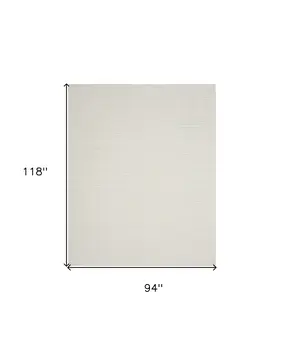 8' X 10' Ivory Geometric Area Rug