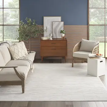 8' X 10' Ivory Geometric Area Rug