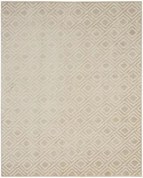 9' X 12' Beige Geometric Area Rug