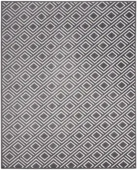 9' X 12' Gray Geometric Area Rug