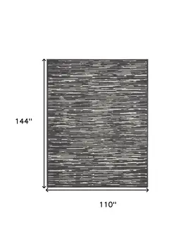 9' X 12' Gray Geometric Area Rug