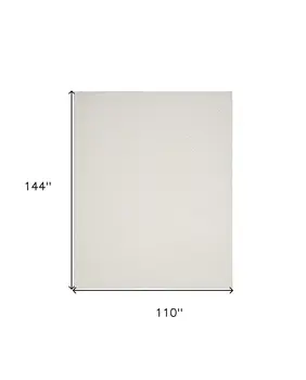 9' X 12' Ivory Geometric Area Rug
