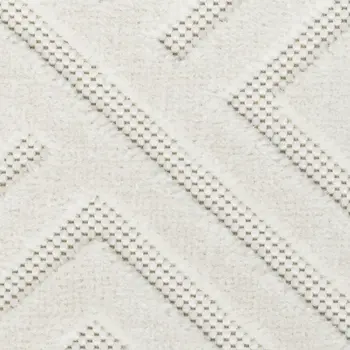 9' X 12' Ivory Geometric Area Rug
