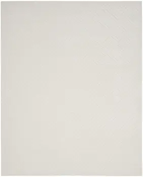 9' X 12' Ivory Geometric Area Rug