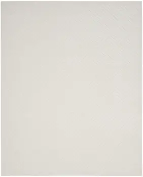 9' X 12' Ivory Geometric Area Rug