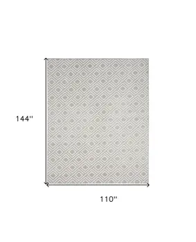9' X 12' Gray Geometric Area Rug