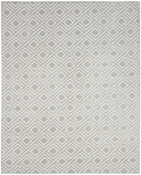 9' X 12' Gray Geometric Area Rug