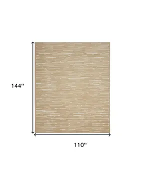 9' X 12' Tan Geometric Area Rug