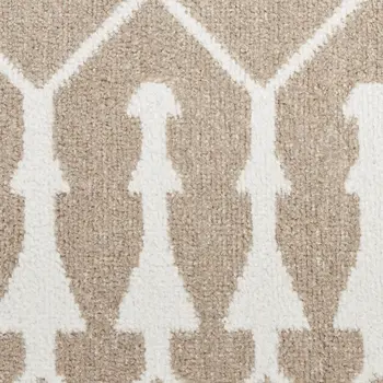 9' X 12' Tan Geometric Area Rug