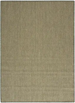 4' X 6' Green And Taupe Geometric Indoor Outdoor Area Rug
