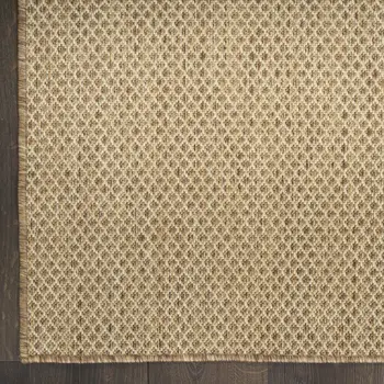 4' X 6' Tan And Brown Geometric Indoor Outdoor Area Rug