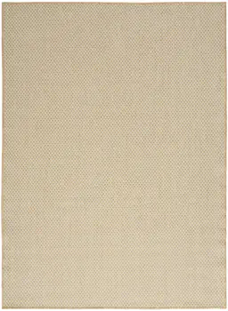 4' X 6' Natural And Ivory Geometric Indoor Outdoor Area Rug