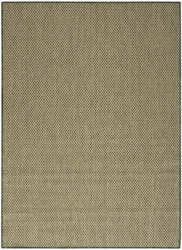 5' X 7' Green And Taupe Geometric Indoor Outdoor Area Rug